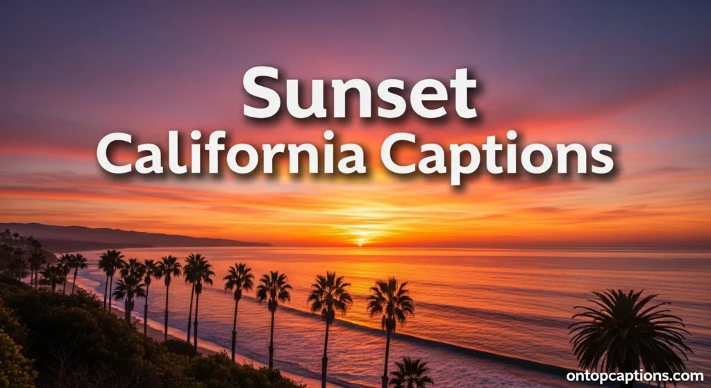 Sunset California Captions